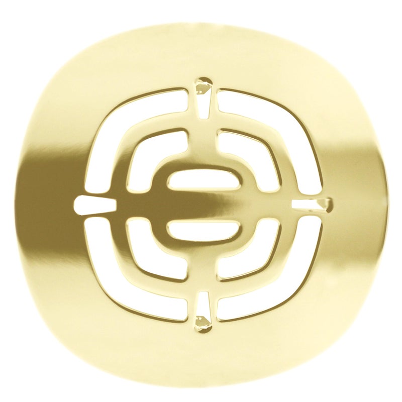 Westbrass Brass Snap-In Shower Strainer Grid, Polished Brass, D316-03 - Image 1